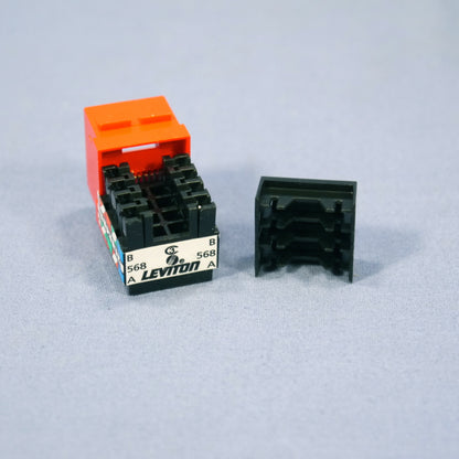 Leviton Orange Cat 3 Data Phone Quickport Jack Cat3 RJ45 Telephone 41108-RO3