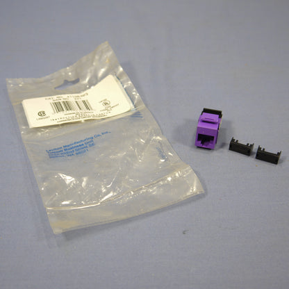 Leviton Purple Cat 3 Data Phone Quickport Jack Cat3 RJ45 Telephone 41108-RP3