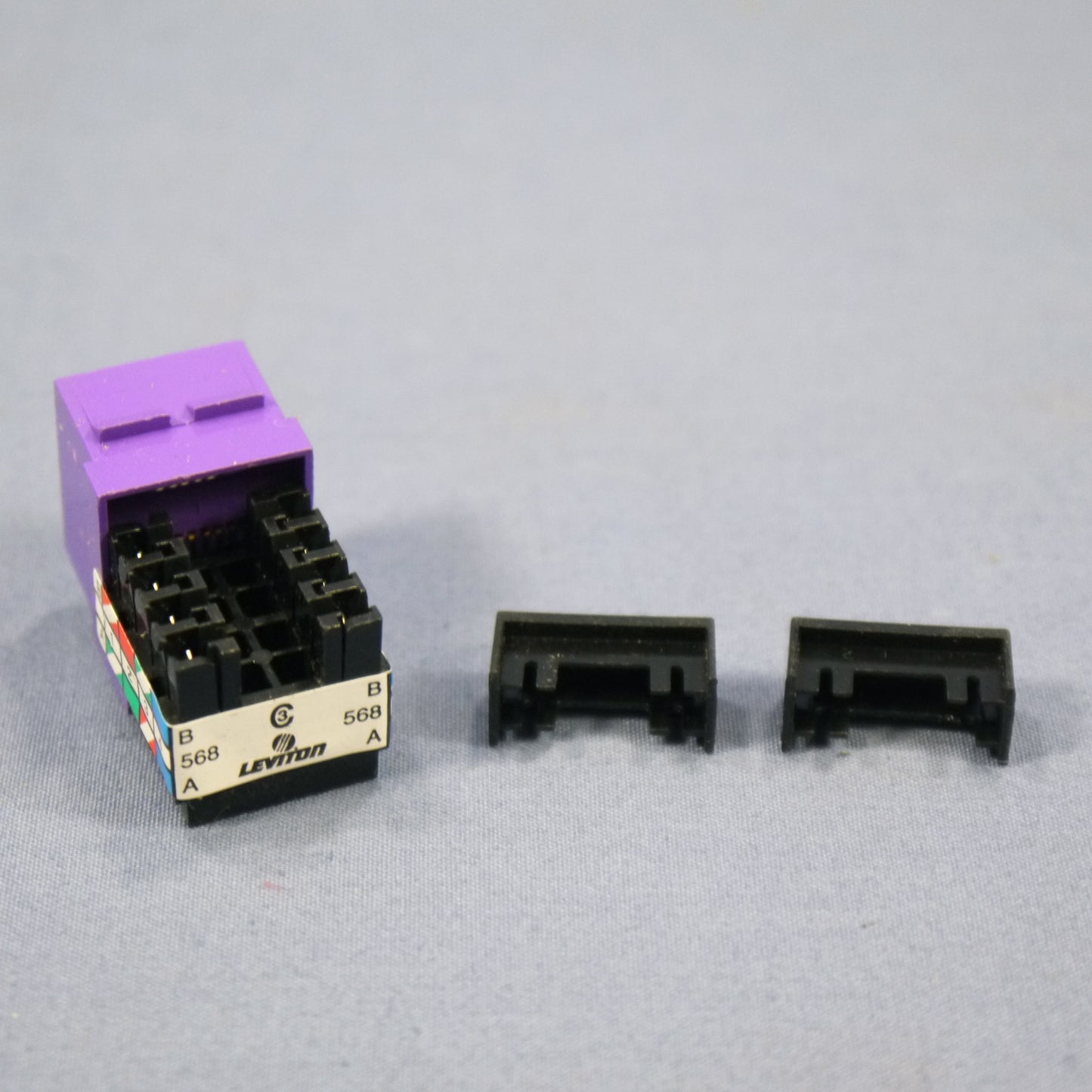 Leviton Purple Cat 3 Data Phone Quickport Jack Cat3 RJ45 Telephone 41108-RP3