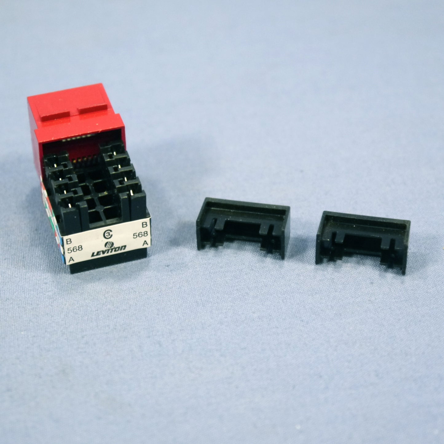 Leviton Red Cat 3 Data Phone Quickport Jack Cat3 RJ45 Telephone 41108-RR3