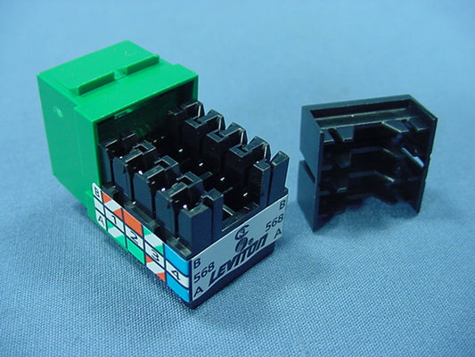 Leviton Green Cat 3 Data Phone Quickport Jack Cat3 RJ45 Telephone 41108-RV3