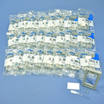 Leviton 41290-SMG Gray 1-Gang 3-Unit MOS Modular Wallplate Cover Frames 25-pack