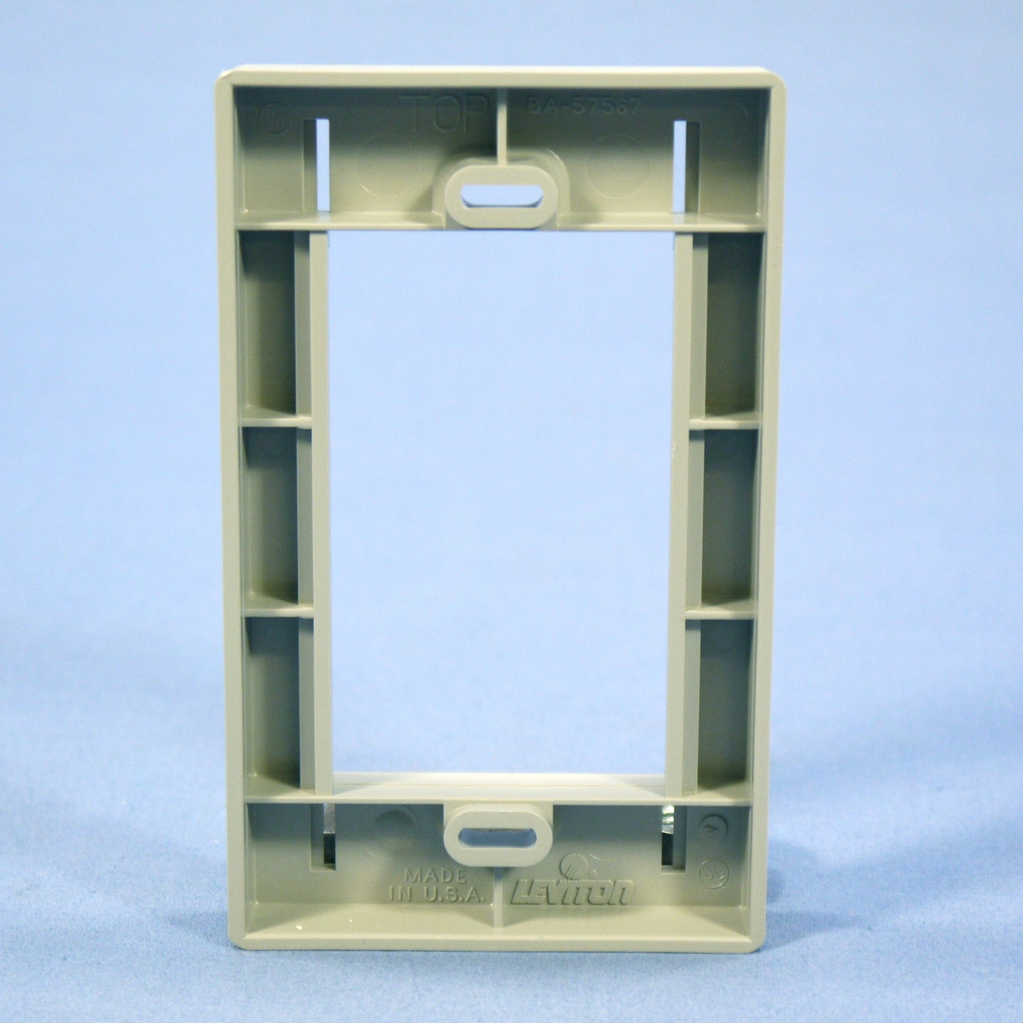Leviton Gray 1-Gang 3-Unit MOS Modular Insert Wallplate Cover Frame 41290-SMG