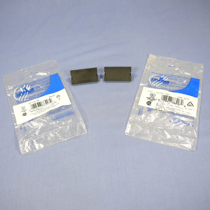 Leviton 41291-1BE Black 1-Unit MOS Blank Filler Wallplate Insert Covers 2-Pack