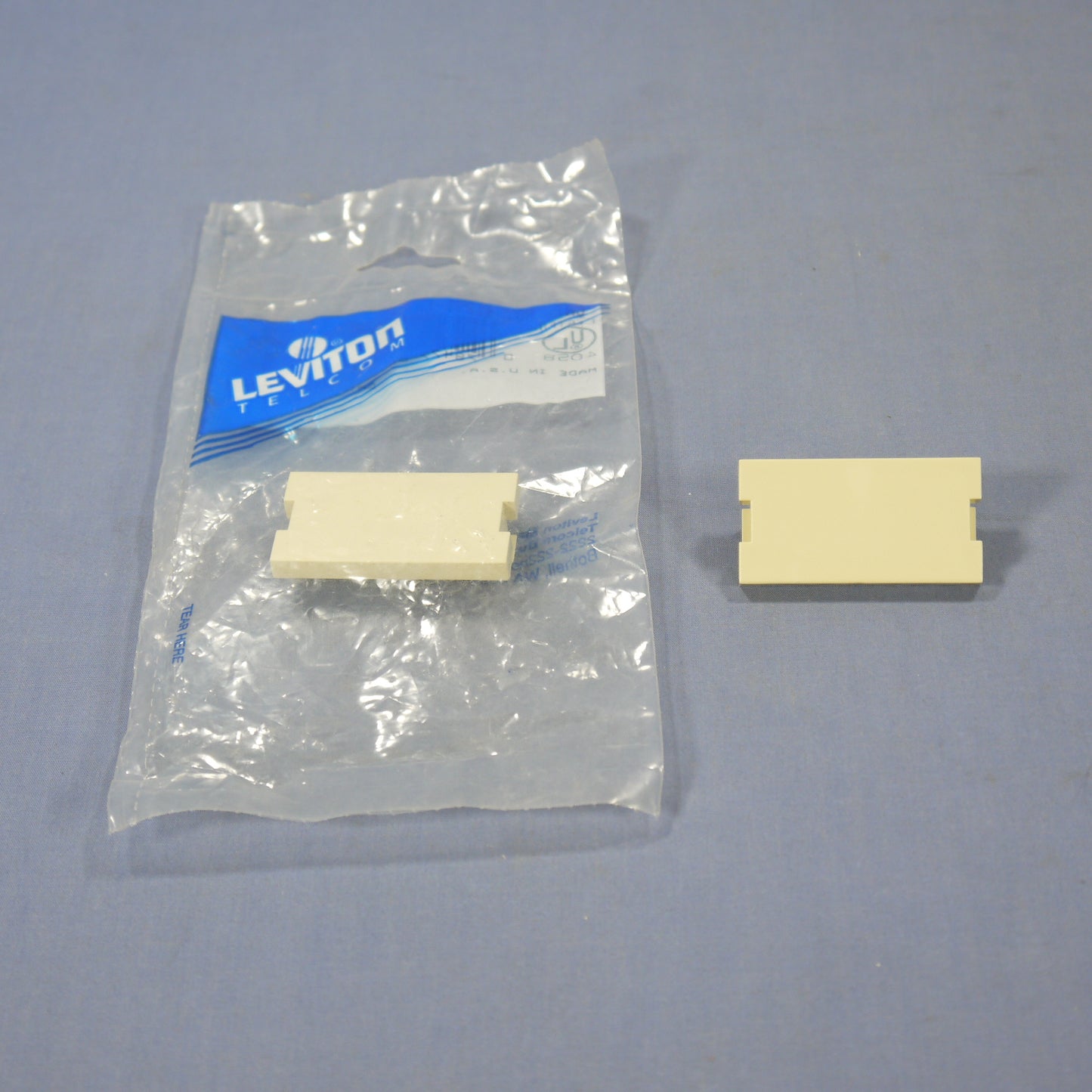 Leviton 41291-1BI Ivory 1-Unit MOS Blank Filler Wallplate Insert Covers 2-Pack