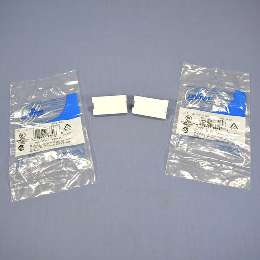 Leviton 41291-1BW White 1-Unit MOS Blank Fillter Wallplate Cover Inserts 2-pack