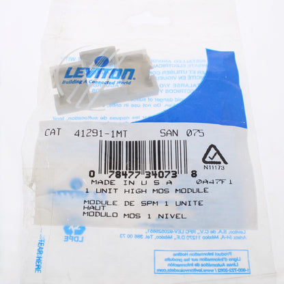 Leviton 41291-1MT Light Almond MOS Quickport Adapter Cover Insert Modules 2-Pack