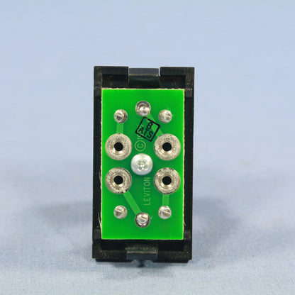 Leviton Black MOS RCA Stereo Audio Wall Jack Wallplate Insert Module 41291-1RE