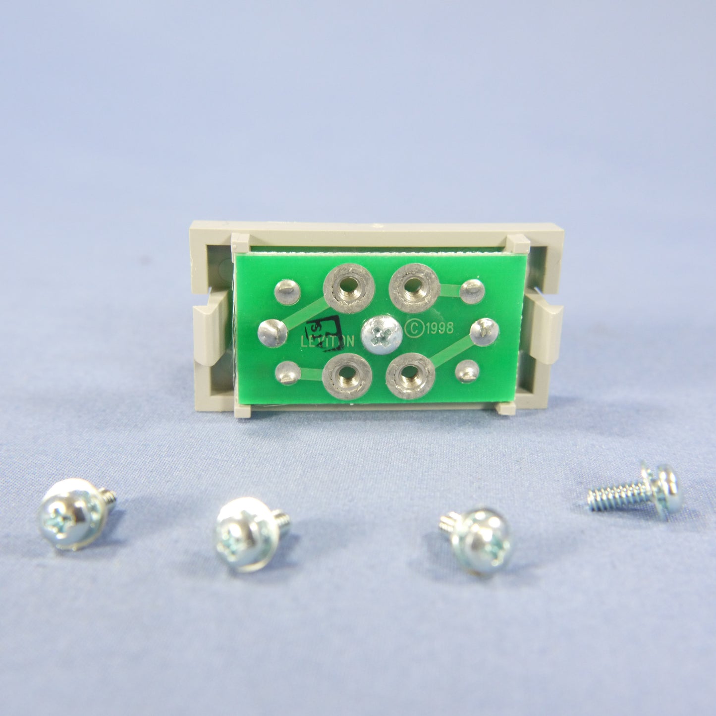 Leviton 41291-1RG Gray MOS RCA Stereo Audio Wall Jack 1G Wallplate Insert Module