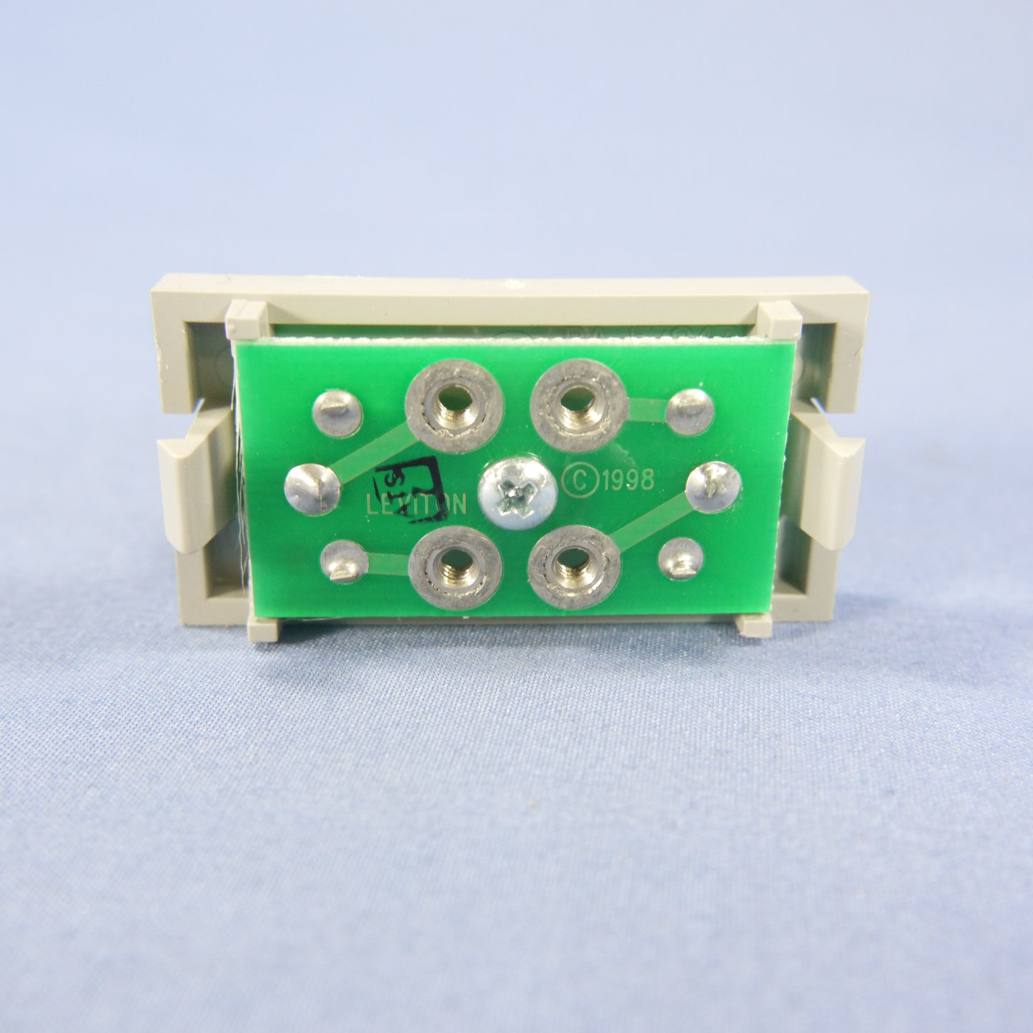 Leviton 41291-1RG Gray MOS RCA Stereo Audio Wall Jack 1G Wallplate Insert Module