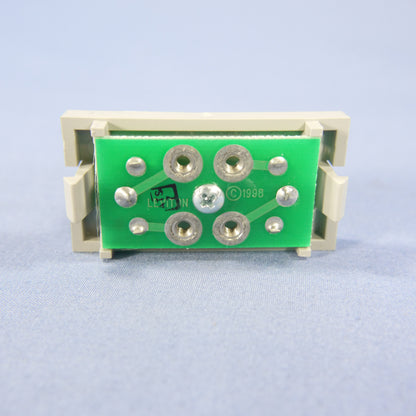 Leviton 41291-1RG Gray MOS RCA Stereo Audio Wall Jack 1G Wallplate Insert Module