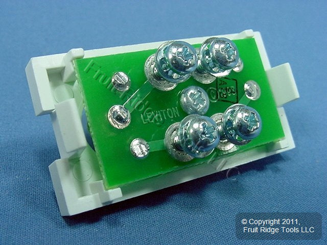 Leviton White MOS RCA Stereo Audio Wall Jack Wallplate Insert Module 41291-1RW