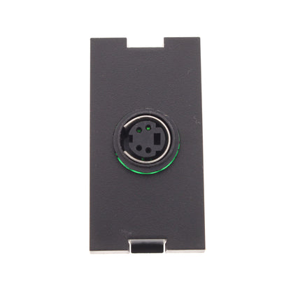 Leviton 41291-1VE Black MOS S-Video 1-Unit Jack Wallplate Filler Insert Module