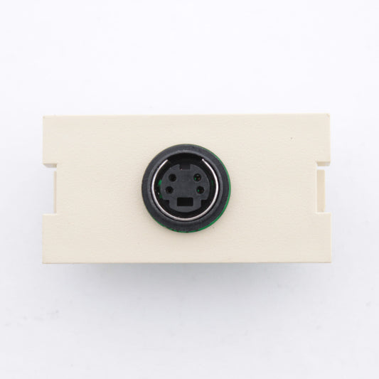 Leviton Ivory MOS S-Video 1-Unit Jack Wallplate Filler Insert Module 41291-1VI
