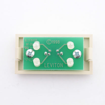 Leviton Ivory MOS S-Video 1-Unit Jack Wallplate Filler Insert Module 41291-1VI
