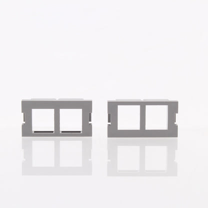 Leviton 41291-2QG Gray MOS 2-Port Quickport Adapters Cover Insert Module 2-Pack