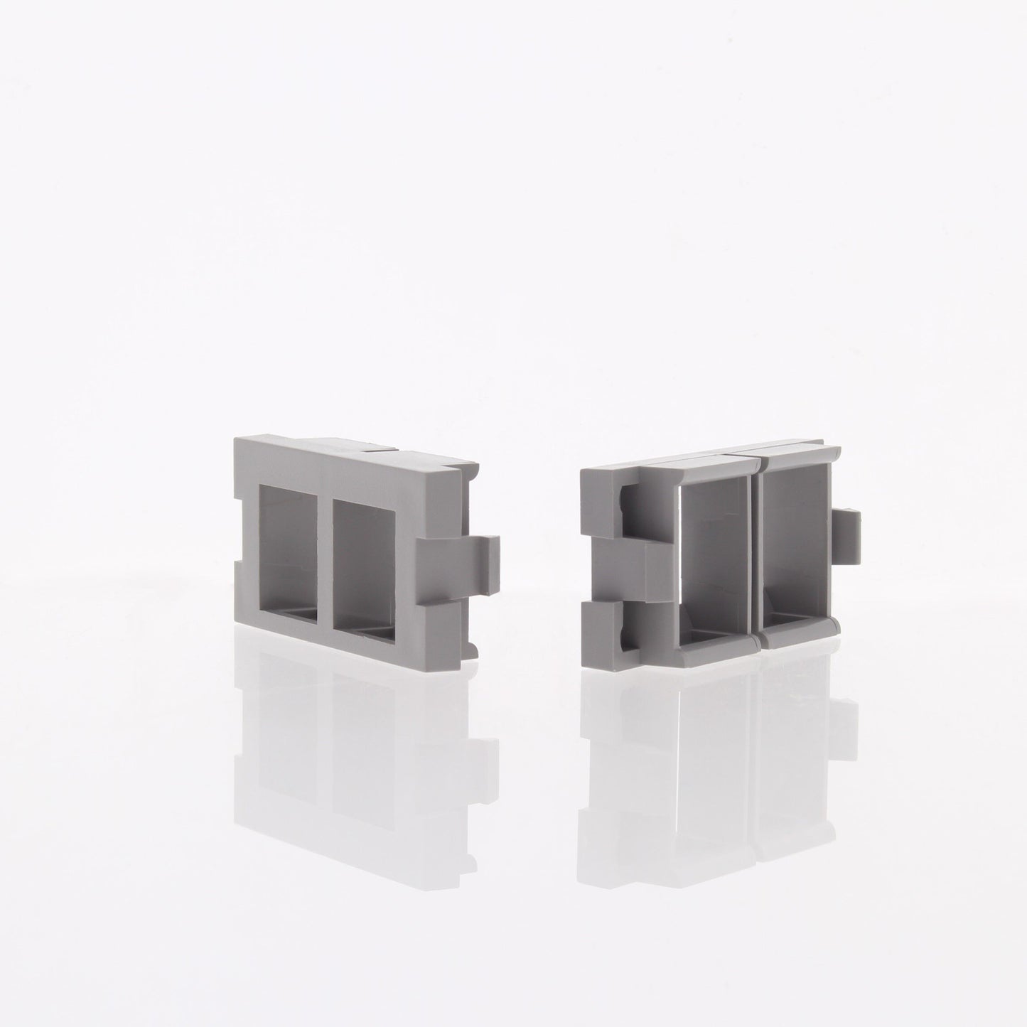 Leviton 41291-2QG Gray MOS 2-Port Quickport Adapters Cover Insert Module 2-Pack