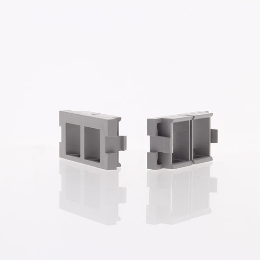 Leviton 41291-2QG Gray MOS 2-Port Quickport Adapters Cover Insert Module 2-Pack