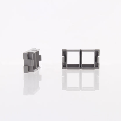 Leviton 41291-2QG Gray MOS 2-Port Quickport Adapters Cover Insert Module 2-Pack