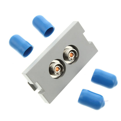 Leviton Gray MOS Duplex FC Fiber Optic Coupling Jack