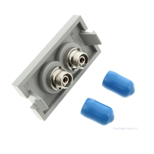 Leviton Gray MOS Duplex FC Fiber Optic Coupling Jack