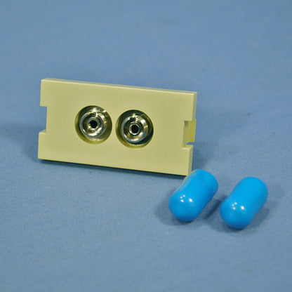 Leviton Ivory MOS Duplex FC Fiber Optic Coupling Jack Insert Module 41291-PFI