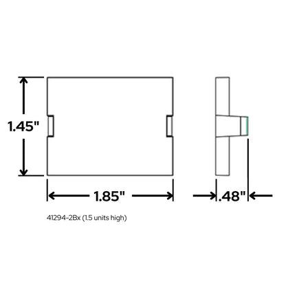 Leviton 41292-2BE Black 2-Unit MOS Blank Filler Wallplate Insert Modules 2-Pack