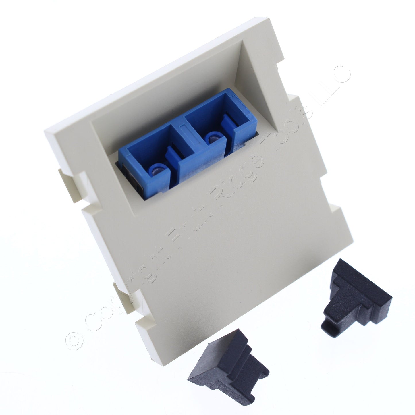 Leviton Ivory MOS Duplex SC Fiber Optic 45� Coupling Jack 2U Module 41292-2CI