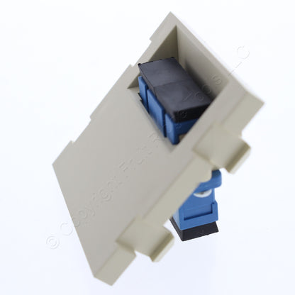 Leviton Ivory MOS Duplex SC Fiber Optic 45� Coupling Jack 2U Module 41292-2CI