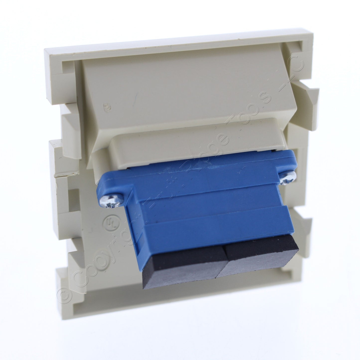 Leviton Ivory MOS Duplex SC Fiber Optic 45� Coupling Jack 2U Module 41292-2CI