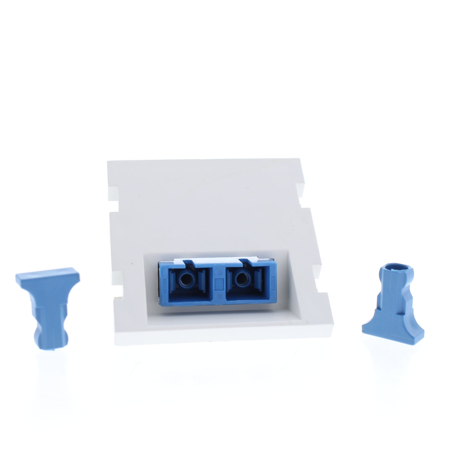 Leviton White MOS Duplex SC Fiber Optic 45� Coupling Jack 2U Module 41292-2CW