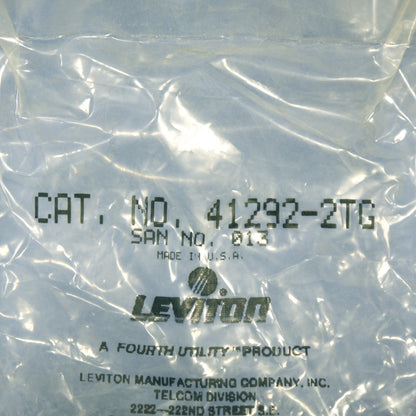 Leviton 41292-2TG Gray 2-Unit MOS Duplex ST Fiber Optic 45� Coupling Jack Module