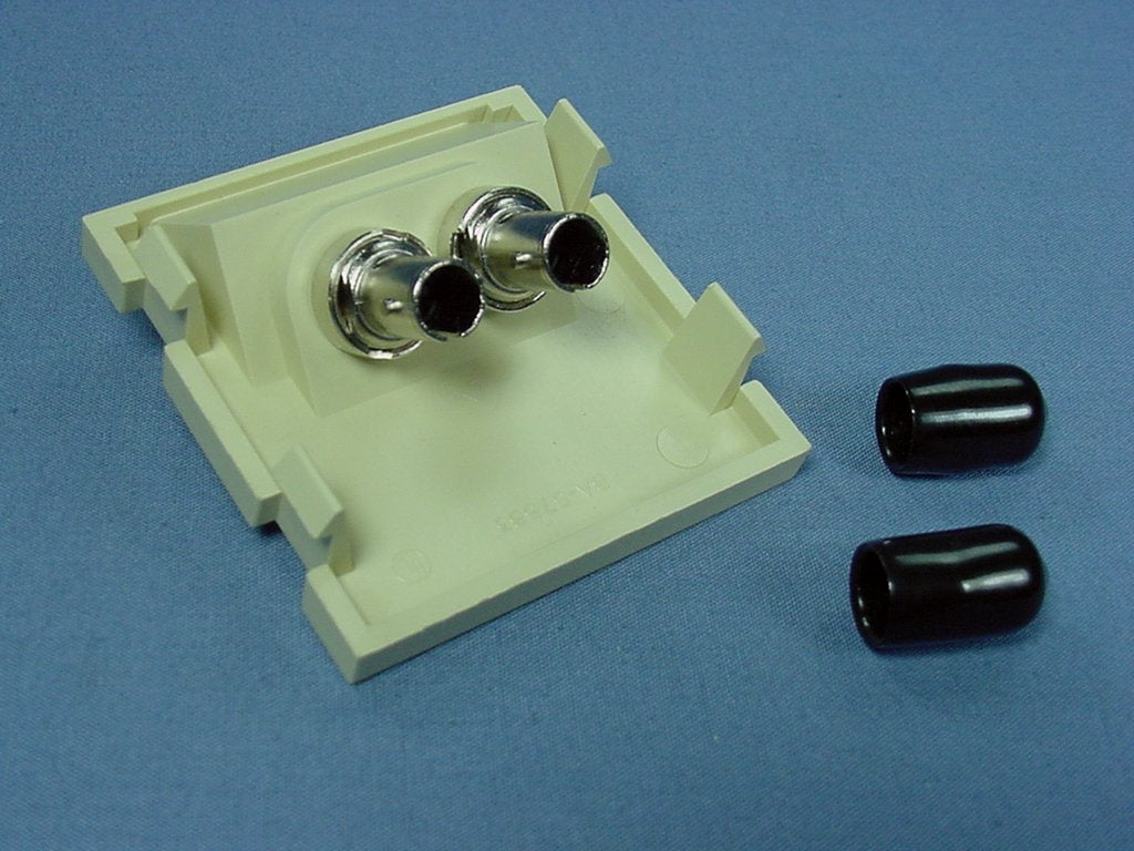 Leviton Ivory MOS SM/MM Duplex ST Fiber Optic 45� Coupling Module 41292-2TI