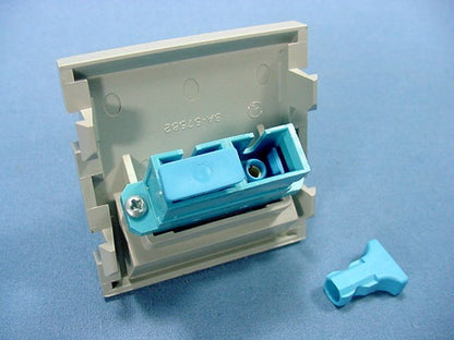 Leviton Gray 45� MOS Duplex SC Fiber Optic Coupling Wall Jack Module 41292-PCG