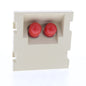Leviton 41292-PFI Ivory MOS Fiber Optic Adapter Duplex FC 45 Degree 2-Unit High