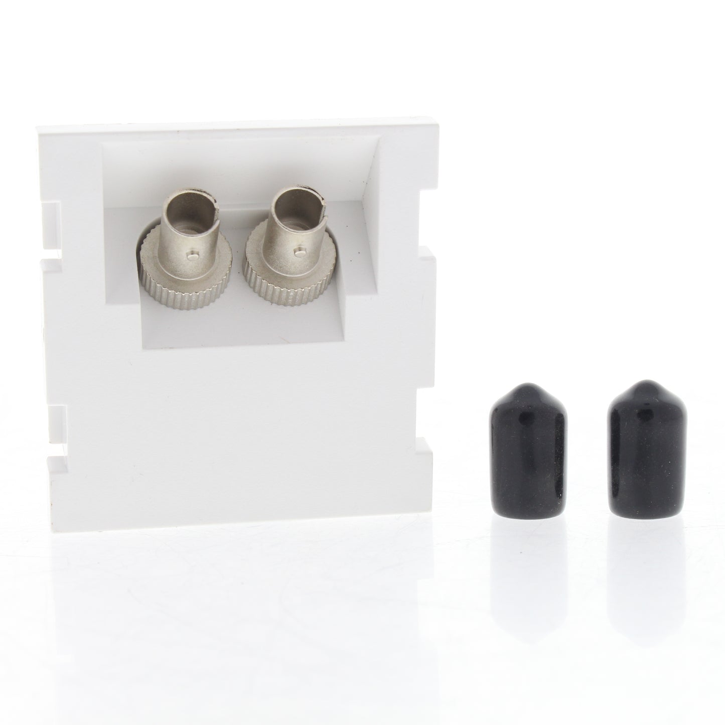 Leviton 41292-ZTW MOS Insert Duplex ST Fiber Adapter Zirconia Ceramic Sleeve 45�