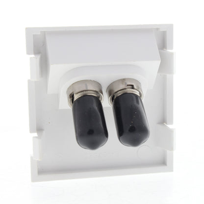Leviton 41292-ZTW MOS Insert Duplex ST Fiber Adapter Zirconia Ceramic Sleeve 45�