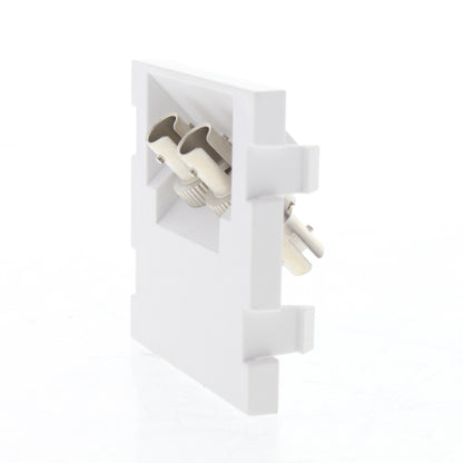 Leviton 41292-ZTW MOS Insert Duplex ST Fiber Adapter Zirconia Ceramic Sleeve 45�