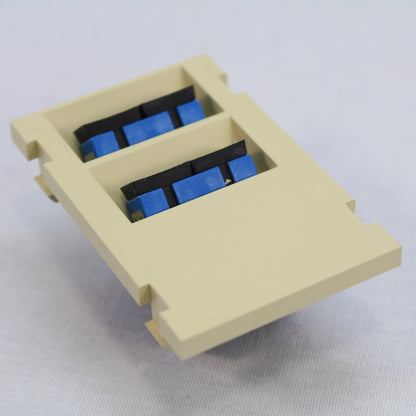 Leviton 41293-4CI Ivory Duplex SC Angled Fiber Adapter MOS Module 3 Units High
