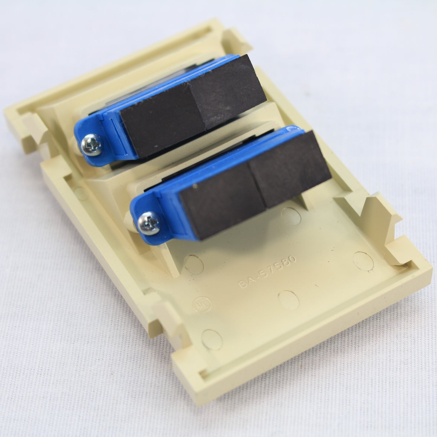 Leviton 41293-4CI Ivory Duplex SC Angled Fiber Adapter MOS Module 3 Units High