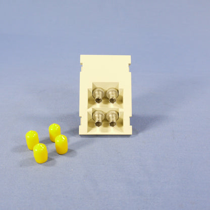 Leviton Ivory Duplex ST Fiber Optic Coupling Jack Insert Module 45� 41291-4TI