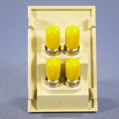 Leviton Ivory Duplex ST Fiber Optic Coupling Jack Insert Module 45� 41291-4TI