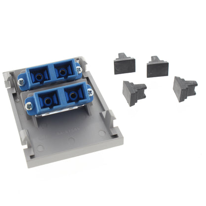 Leviton 41293-PCG Gray 3U MOS-4 SC-45DG-PHOS Bronze Sleeve
