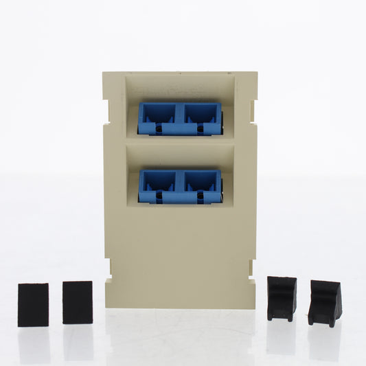 Leviton 41293-PCI Ivory 3U MOS-4 SC-45DG-PHOS Bronze Sleeve