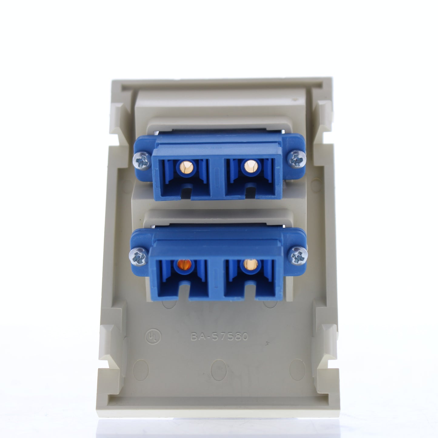 Leviton 41293-PCI Ivory 3U MOS-4 SC-45DG-PHOS Bronze Sleeve