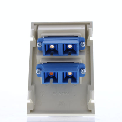 Leviton 41293-PCI Ivory 3U MOS-4 SC-45DG-PHOS Bronze Sleeve