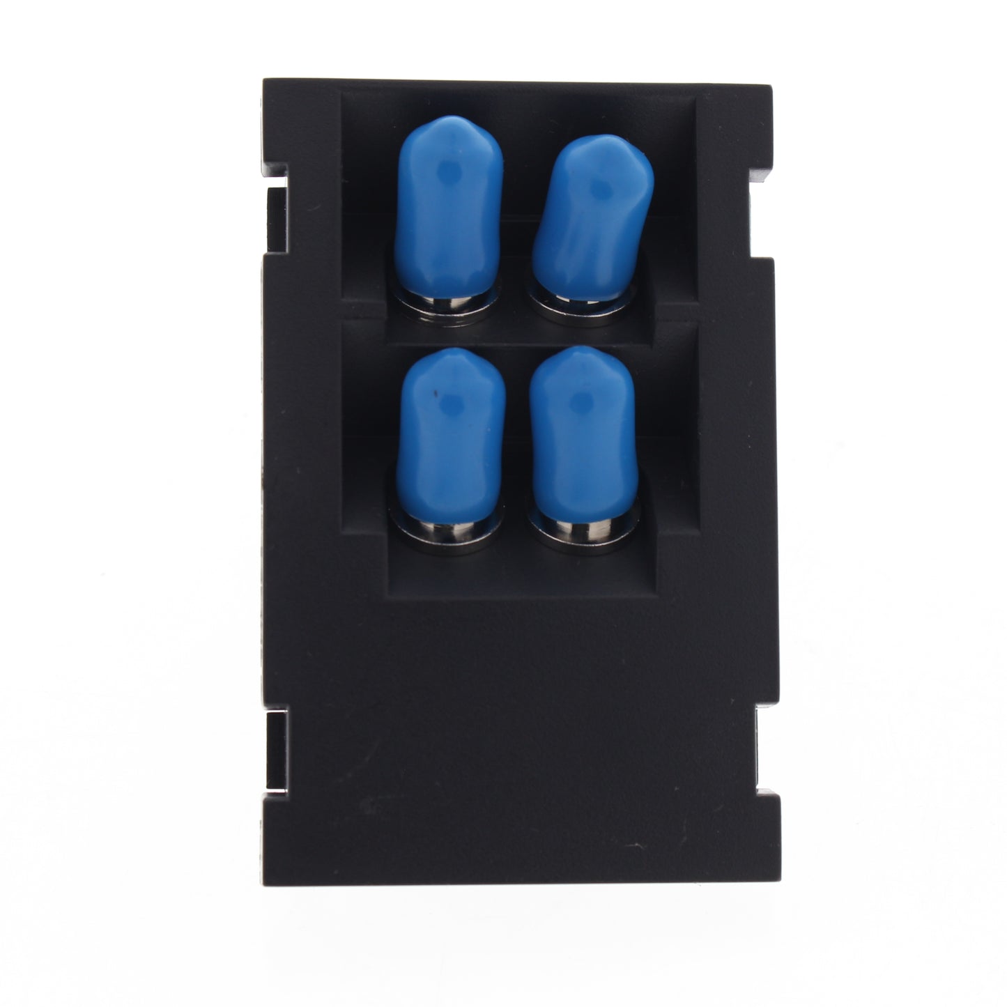 Leviton 41293-PFE Black Quad Duplex FC 45� 3Unit High MOS Phosphor Bronze Sleeve