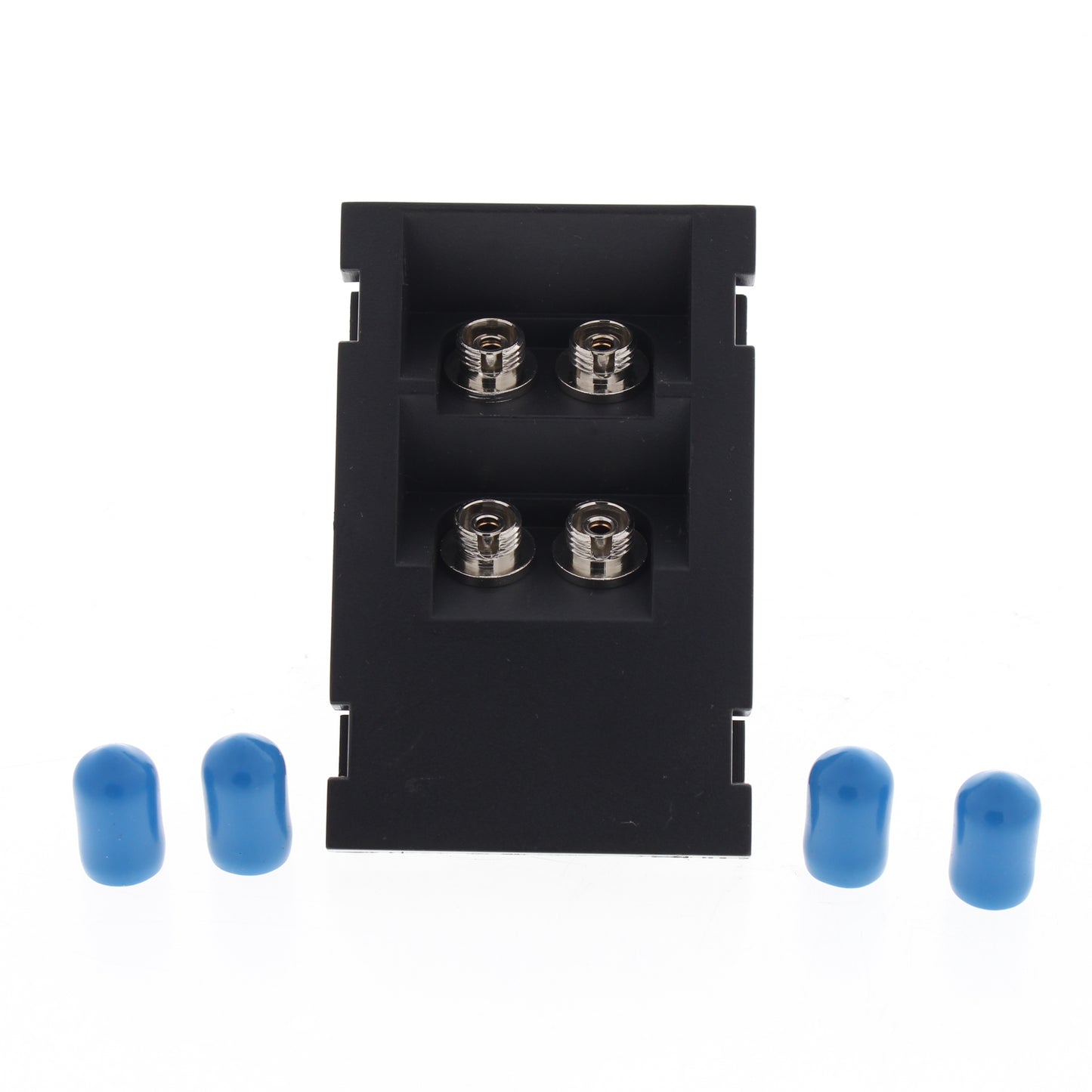 Leviton 41293-PFE Black Quad Duplex FC 45� 3Unit High MOS Phosphor Bronze Sleeve