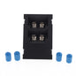 Leviton 41293-PFE Black Quad Duplex FC 45� 3Unit High MOS Phosphor Bronze Sleeve