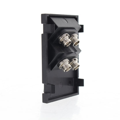 Leviton 41293-PFE Black Quad Duplex FC 45� 3Unit High MOS Phosphor Bronze Sleeve